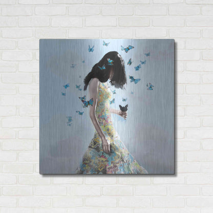 Luxe Metal Art 'Don't Forget Me by Christopher Cuseo Metal Wall Art,36x36