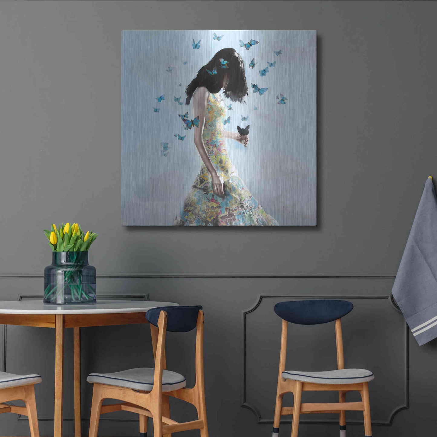 Luxe Metal Art 'Don't Forget Me by Christopher Cuseo Metal Wall Art,36x36