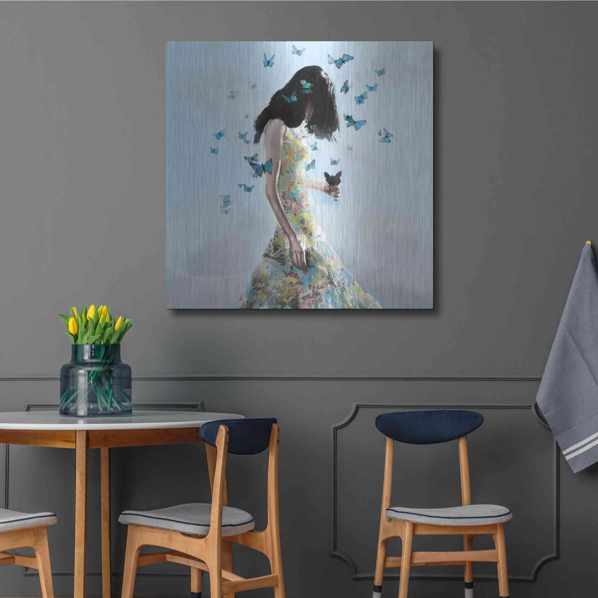 Luxe Metal Art 'Don't Forget Me by Christopher Cuseo Metal Wall Art,36x36