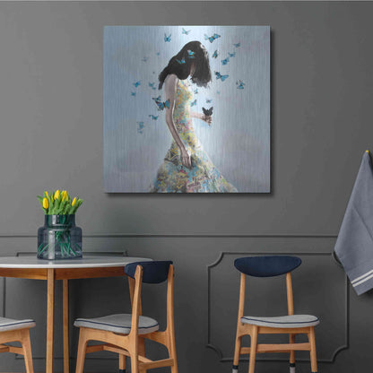 Luxe Metal Art 'Don't Forget Me by Christopher Cuseo Metal Wall Art,36x36