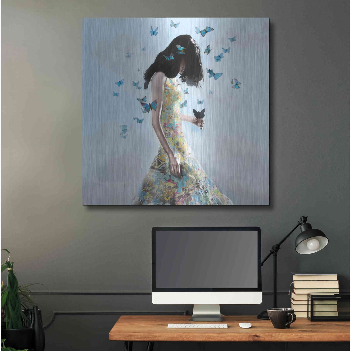 Luxe Metal Art 'Don't Forget Me by Christopher Cuseo Metal Wall Art,36x36