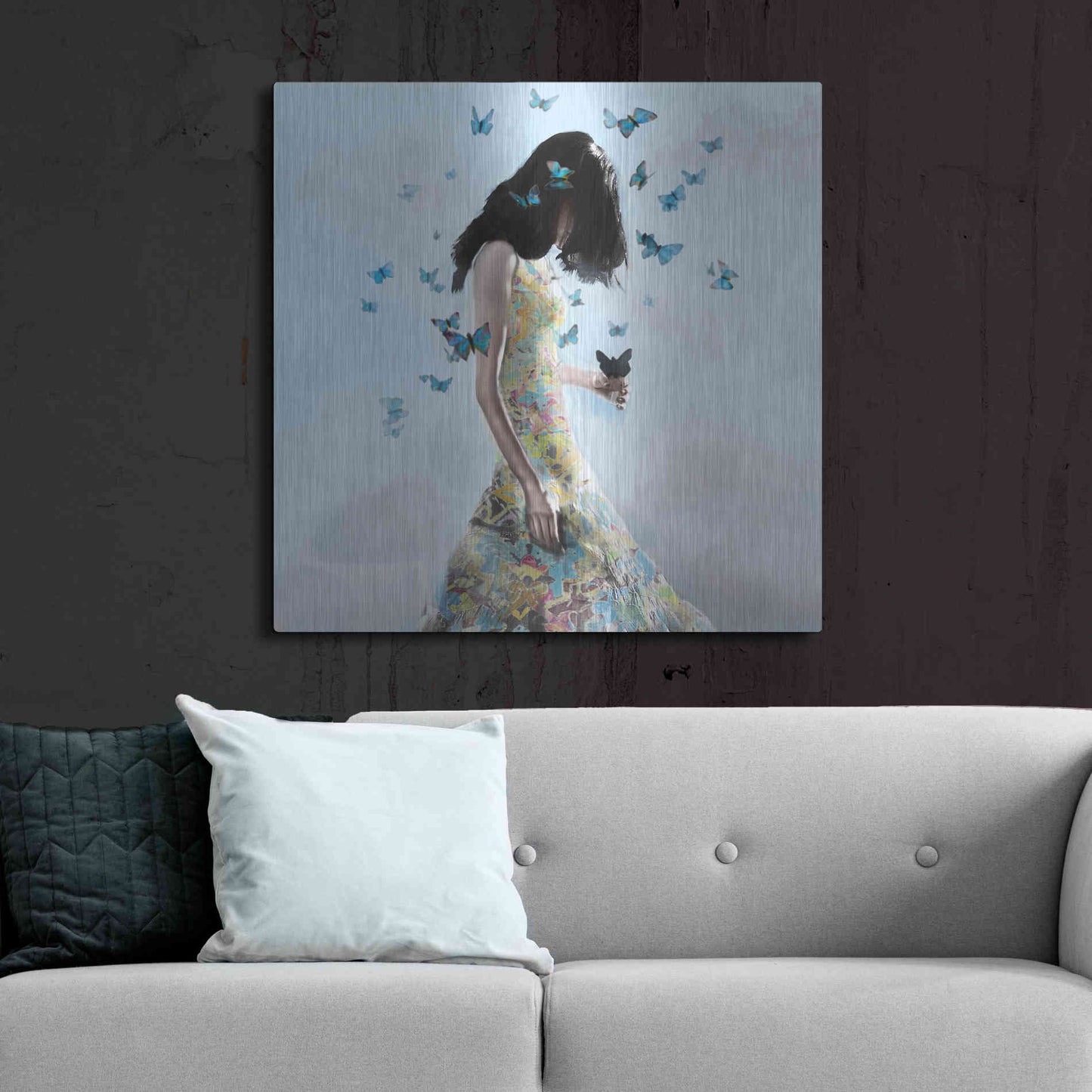 Luxe Metal Art 'Don't Forget Me by Christopher Cuseo Metal Wall Art,36x36