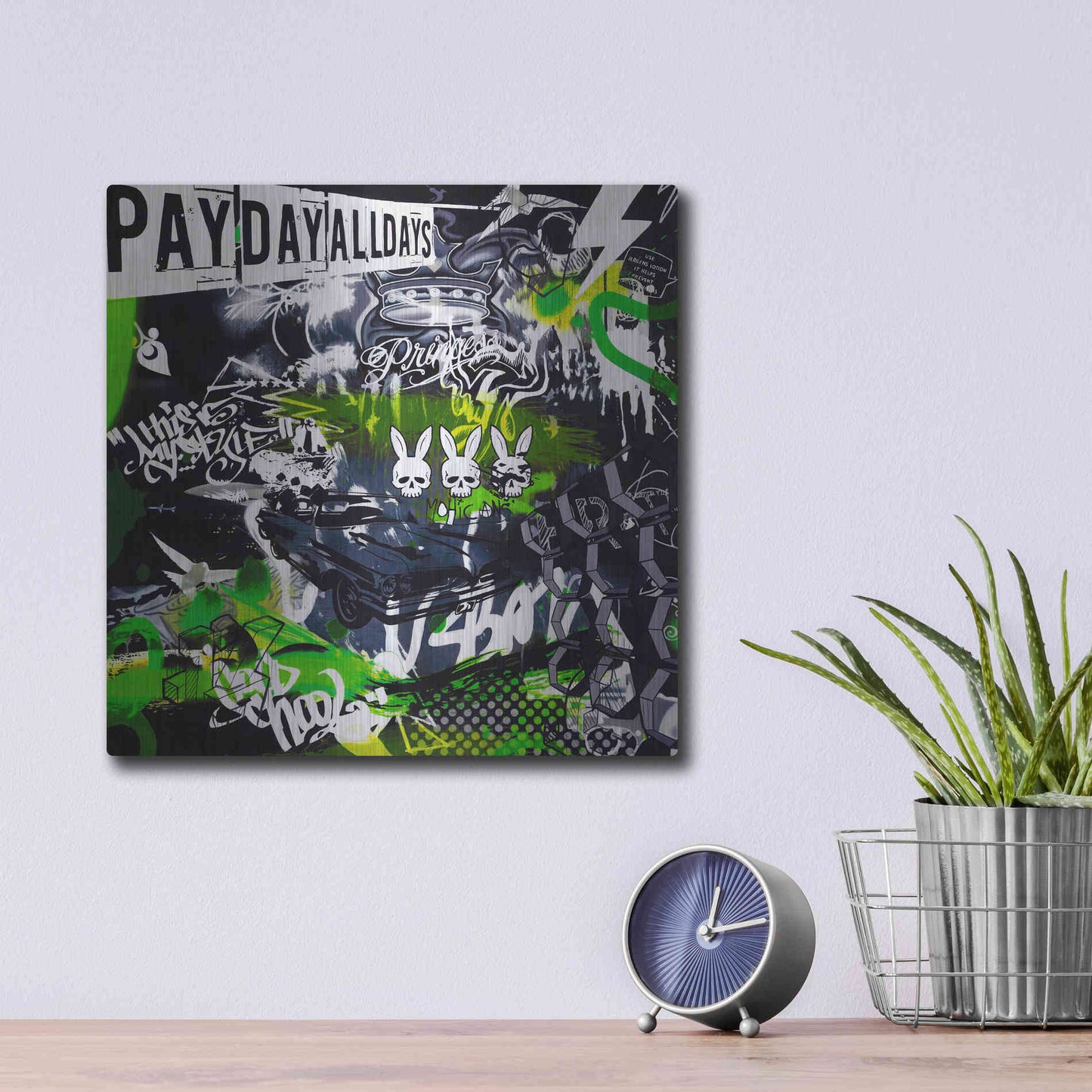 Luxe Metal Art 'Chrysler View by Colourblind Suicide Metal Wall Art,12x12