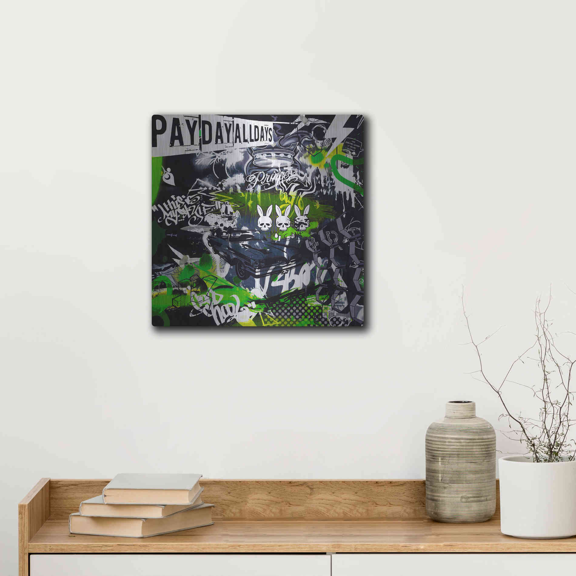 Luxe Metal Art 'Chrysler View by Colourblind Suicide Metal Wall Art,12x12