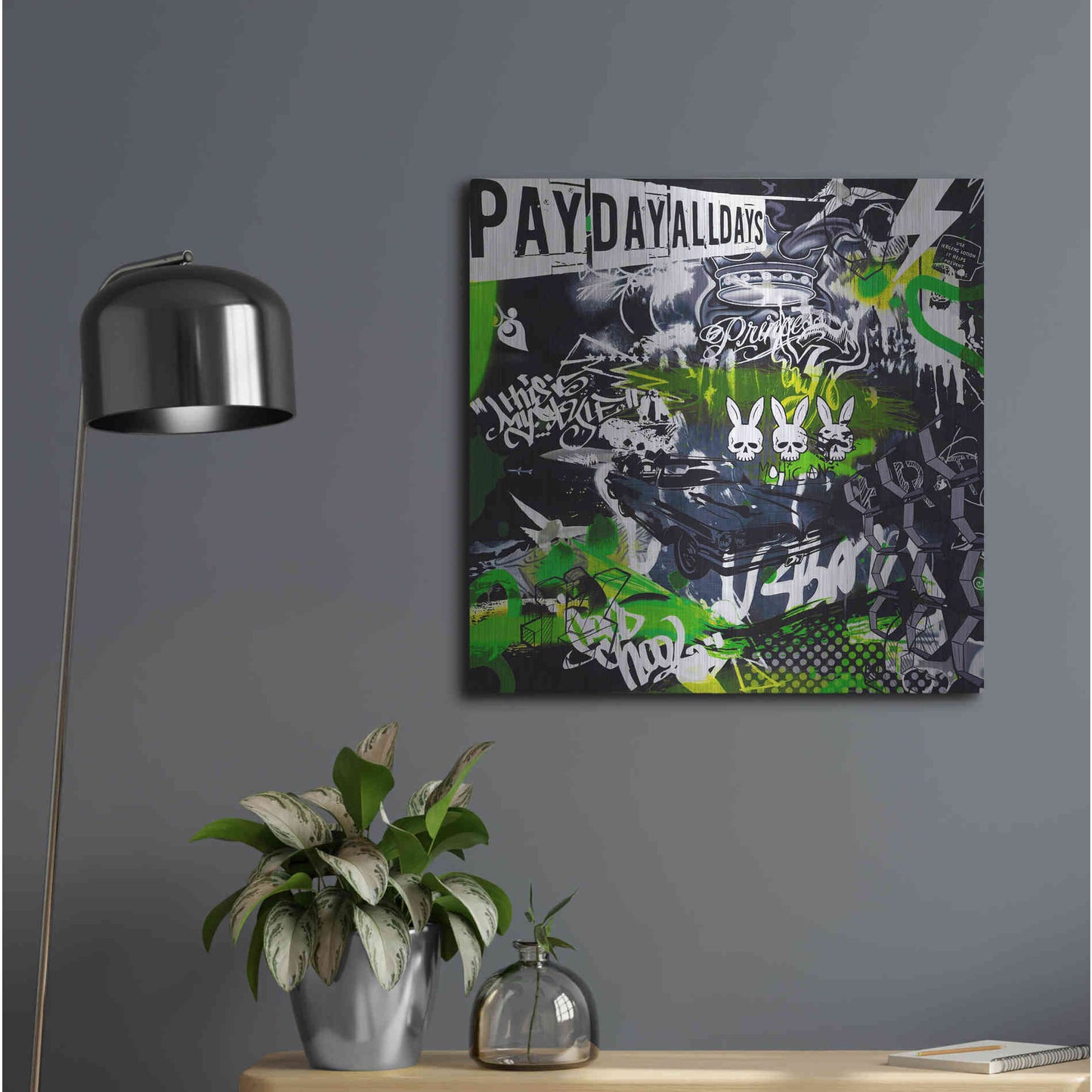 Luxe Metal Art 'Chrysler View by Colourblind Suicide Metal Wall Art,24x24