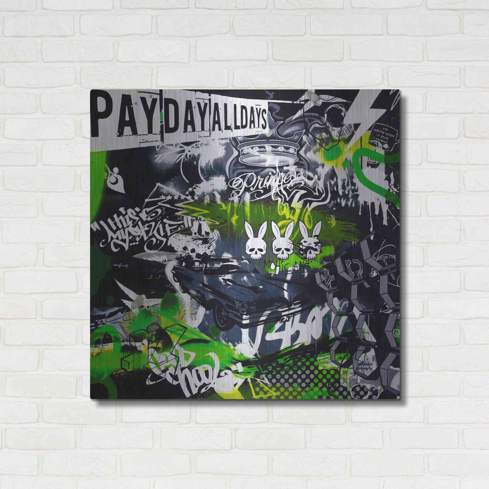 Luxe Metal Art 'Chrysler View by Colourblind Suicide Metal Wall Art,36x36