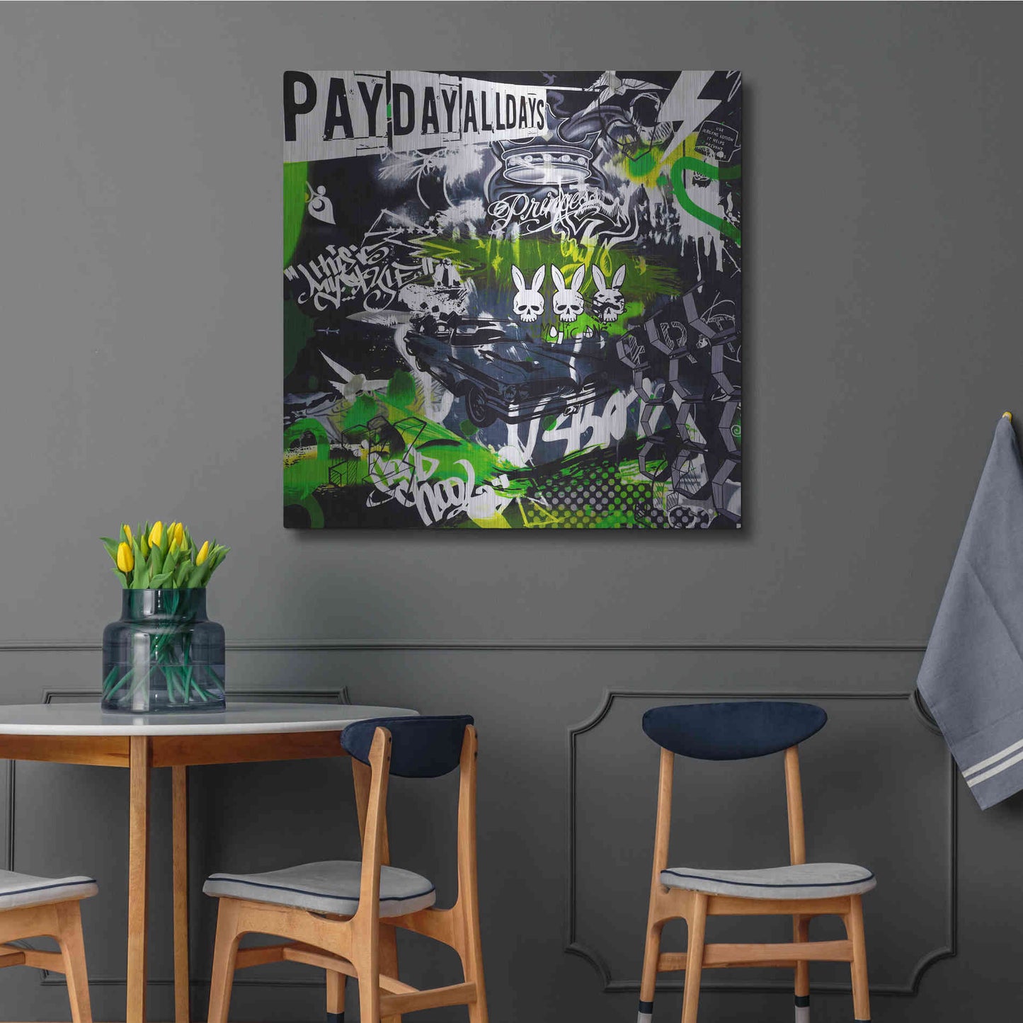 Luxe Metal Art 'Chrysler View by Colourblind Suicide Metal Wall Art,36x36