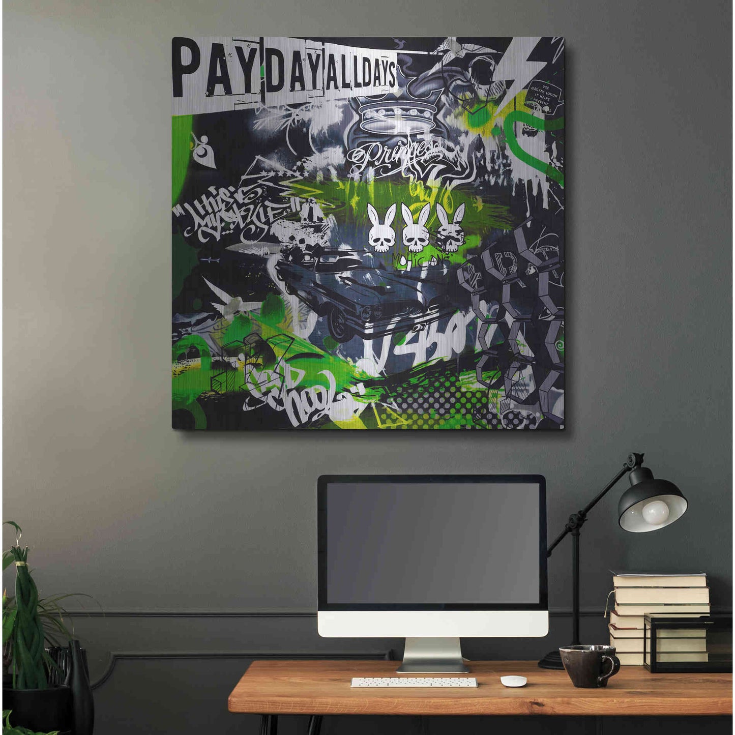 Luxe Metal Art 'Chrysler View by Colourblind Suicide Metal Wall Art,36x36