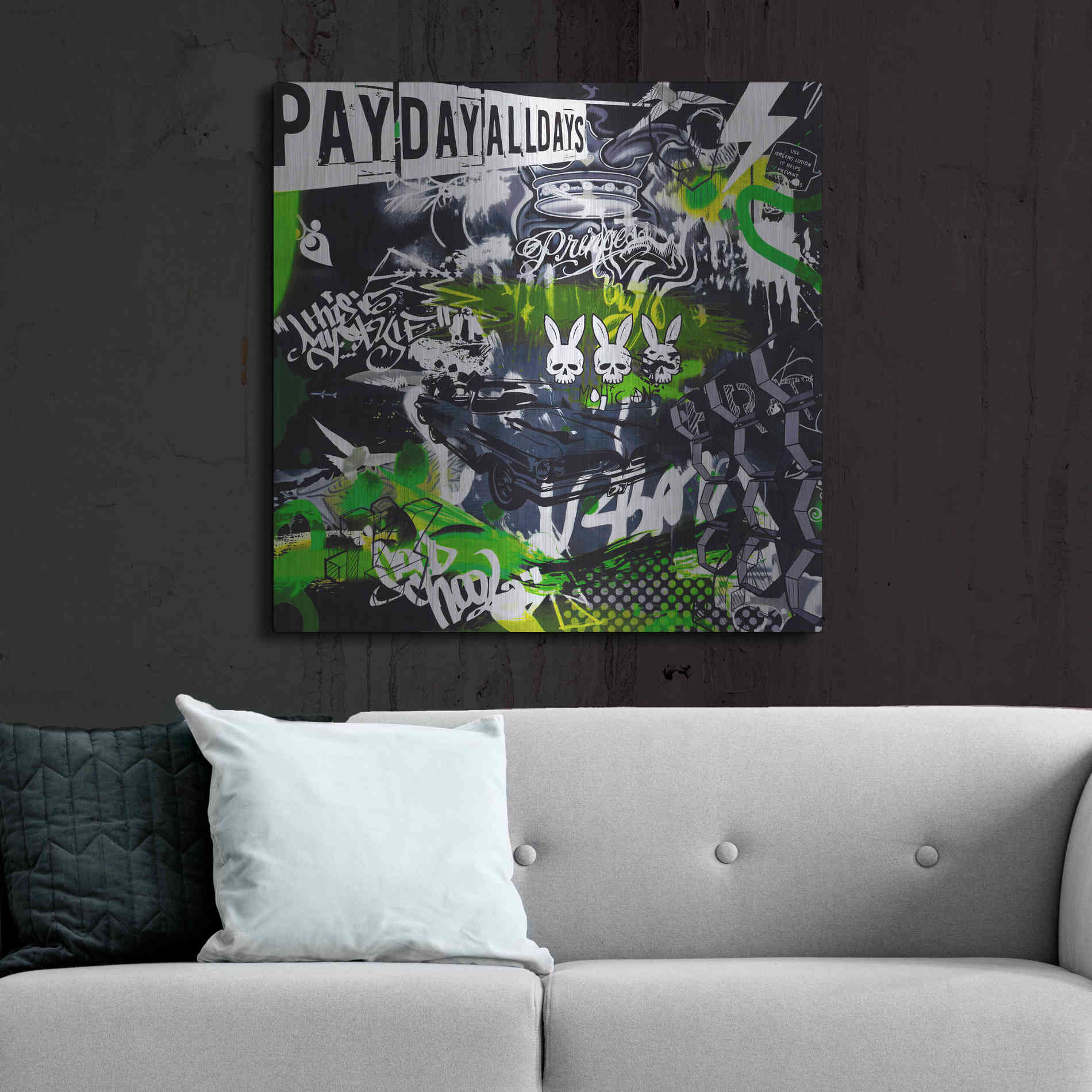 Luxe Metal Art 'Chrysler View by Colourblind Suicide Metal Wall Art,36x36