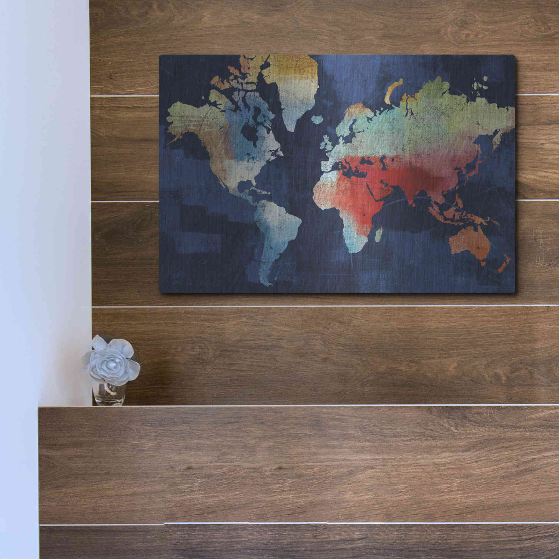 Luxe Metal Art 'Seasons Change' by Michael Mullan, Metal Wall Art,16x12