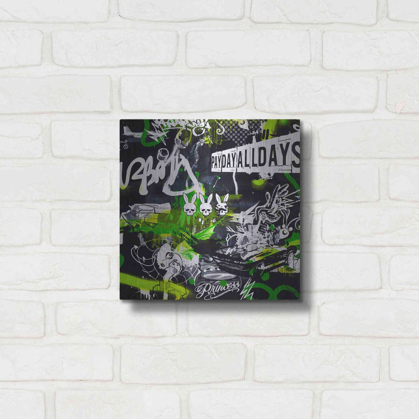 Luxe Metal Art 'Society by Colourblind Suicide Metal Wall Art,12x12