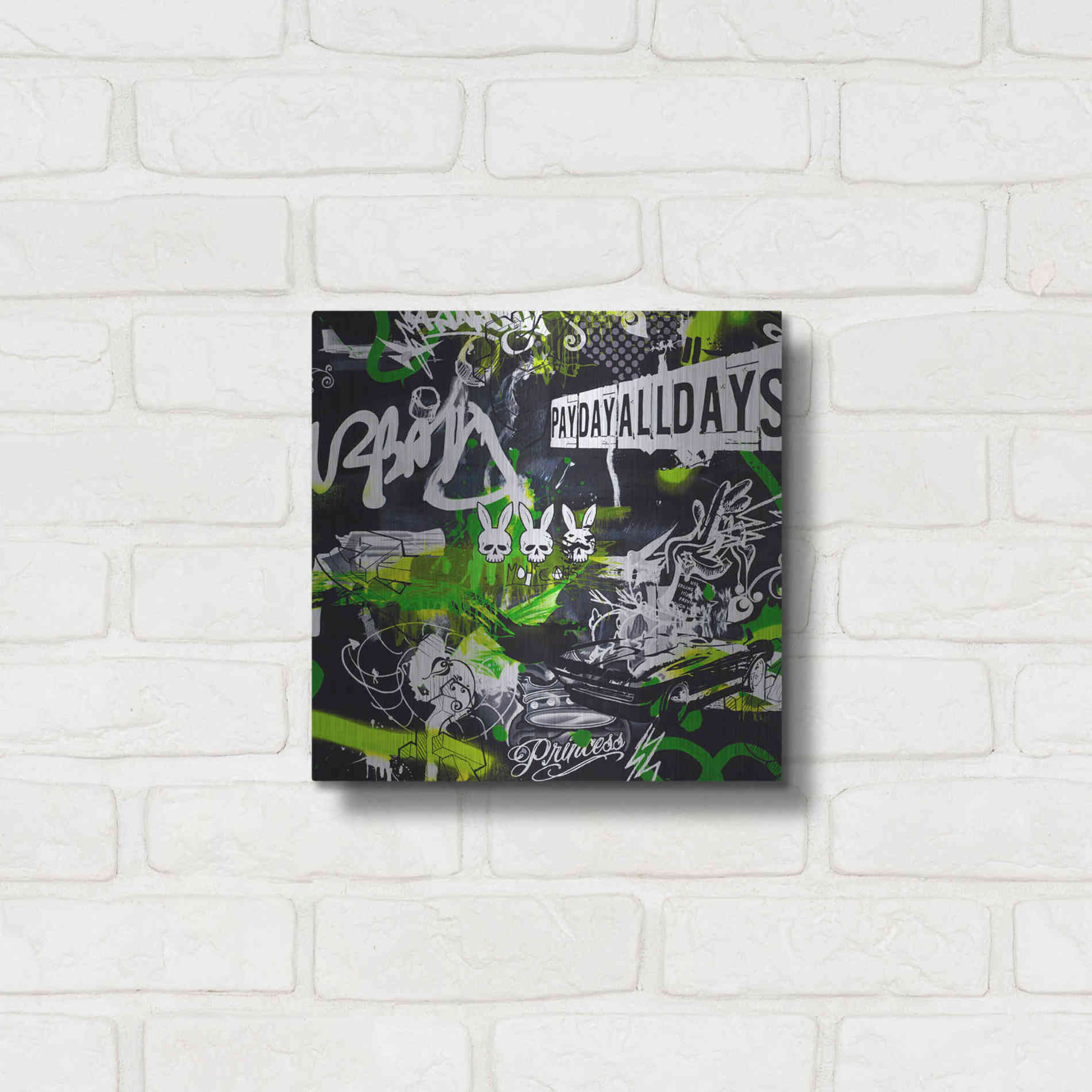 Luxe Metal Art 'Society by Colourblind Suicide Metal Wall Art,12x12