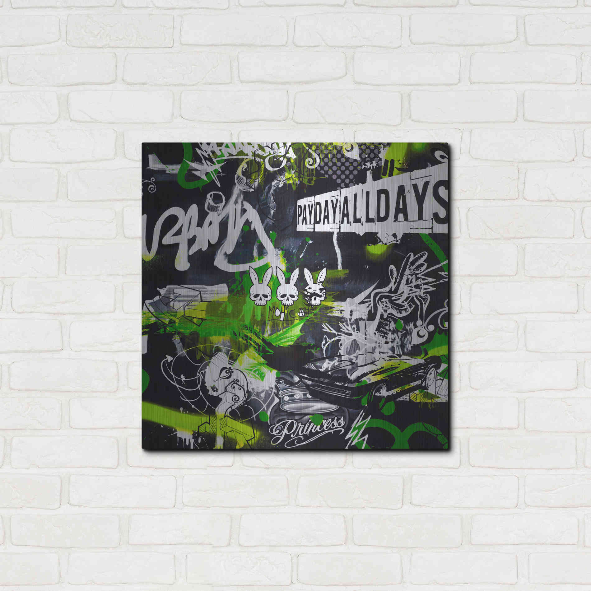 Luxe Metal Art 'Society by Colourblind Suicide Metal Wall Art,24x24