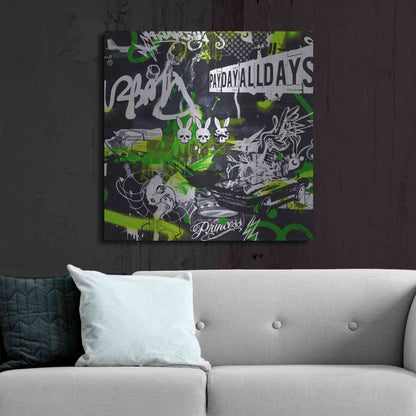 Luxe Metal Art 'Society by Colourblind Suicide Metal Wall Art,36x36