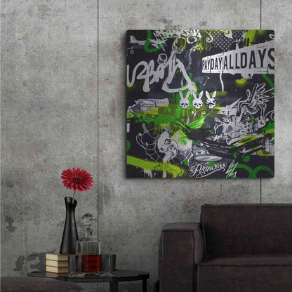 Luxe Metal Art 'Society by Colourblind Suicide Metal Wall Art,36x36