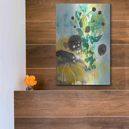 Luxe Metal Art 'Sunflower Kisses II by Corina Capri Metal Wall Art,12x16