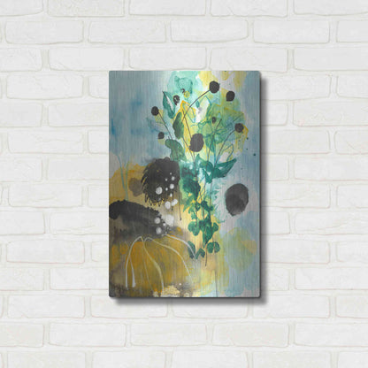 Luxe Metal Art 'Sunflower Kisses II by Corina Capri Metal Wall Art,16x24