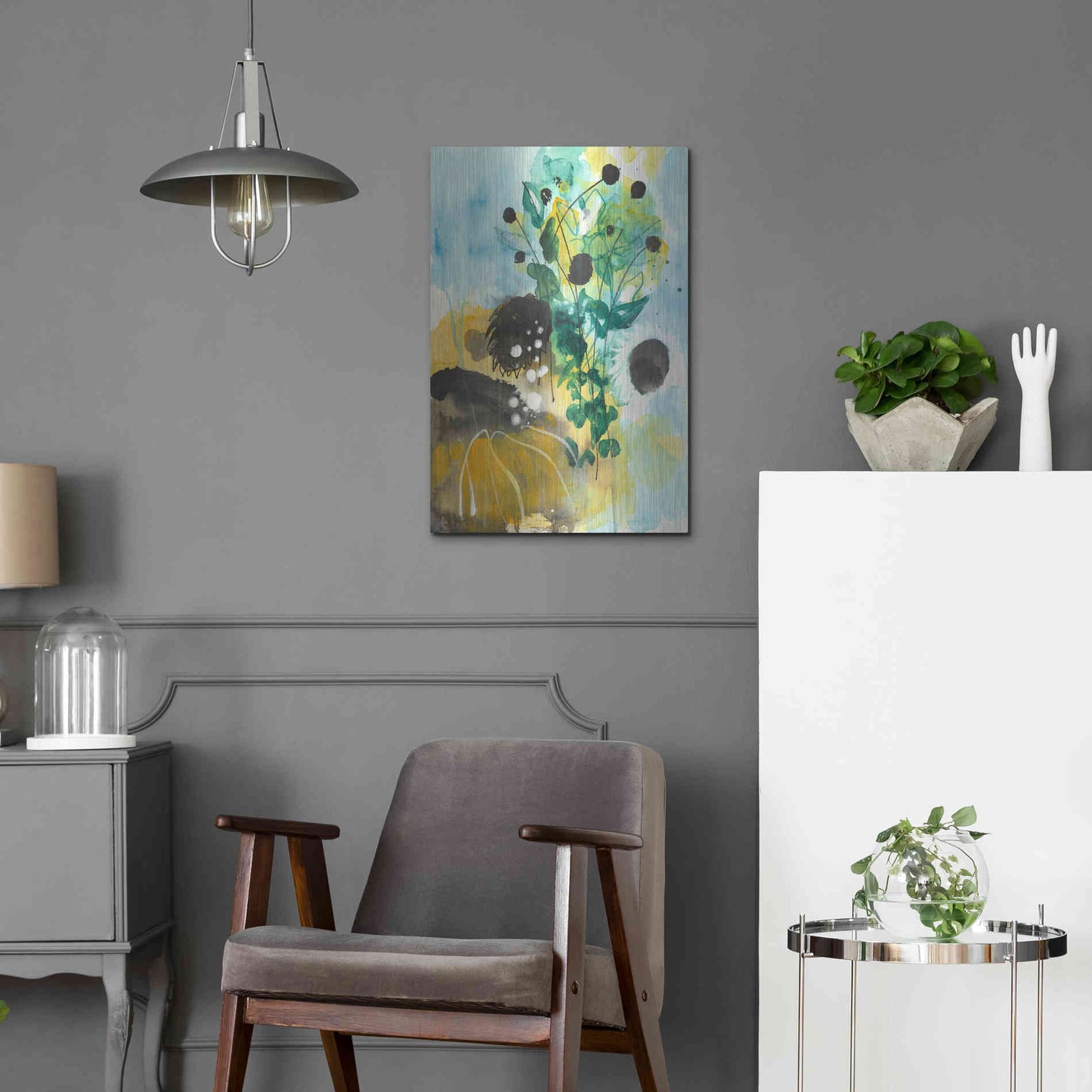 Luxe Metal Art 'Sunflower Kisses II by Corina Capri Metal Wall Art,16x24