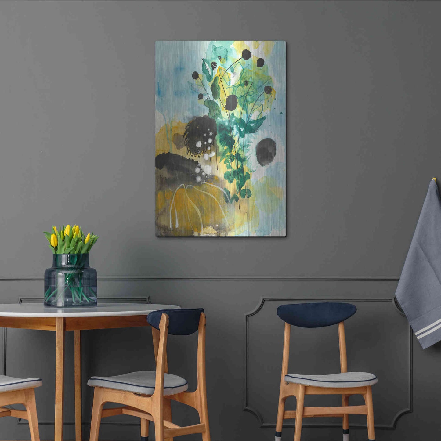 Luxe Metal Art 'Sunflower Kisses II by Corina Capri Metal Wall Art,24x36