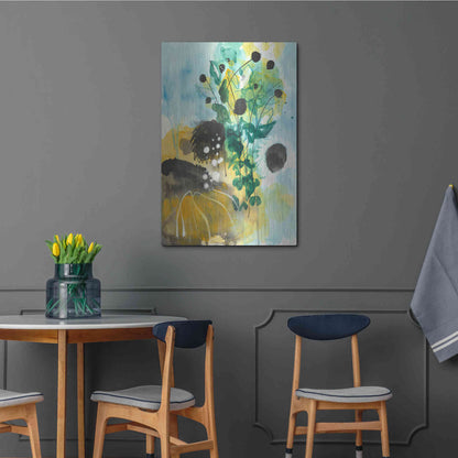 Luxe Metal Art 'Sunflower Kisses II by Corina Capri Metal Wall Art,24x36