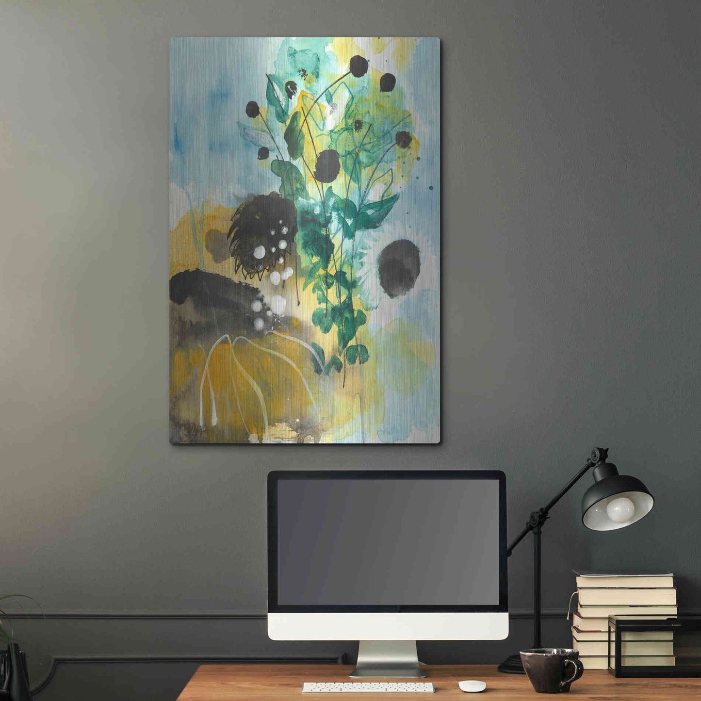 Luxe Metal Art 'Sunflower Kisses II by Corina Capri Metal Wall Art,24x36