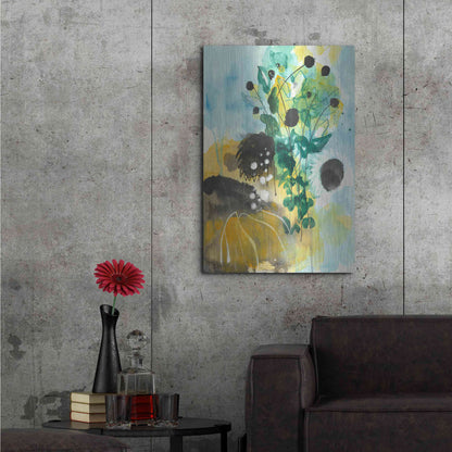 Luxe Metal Art 'Sunflower Kisses II by Corina Capri Metal Wall Art,24x36