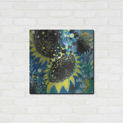 Luxe Metal Art 'Sunflower Kisses by Corina Capri Metal Wall Art,24x24