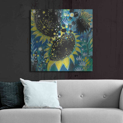 Luxe Metal Art 'Sunflower Kisses by Corina Capri Metal Wall Art,36x36