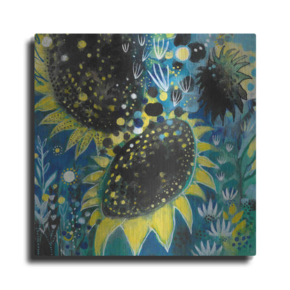 Luxe Metal Art 'Sunflower Kisses by Corina Capri Metal Wall Art
