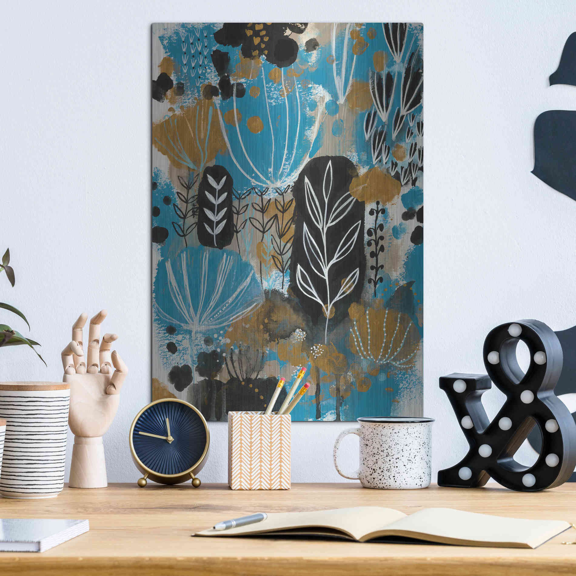 Luxe Metal Art 'January Poem by Corina Capri Metal Wall Art,12x16