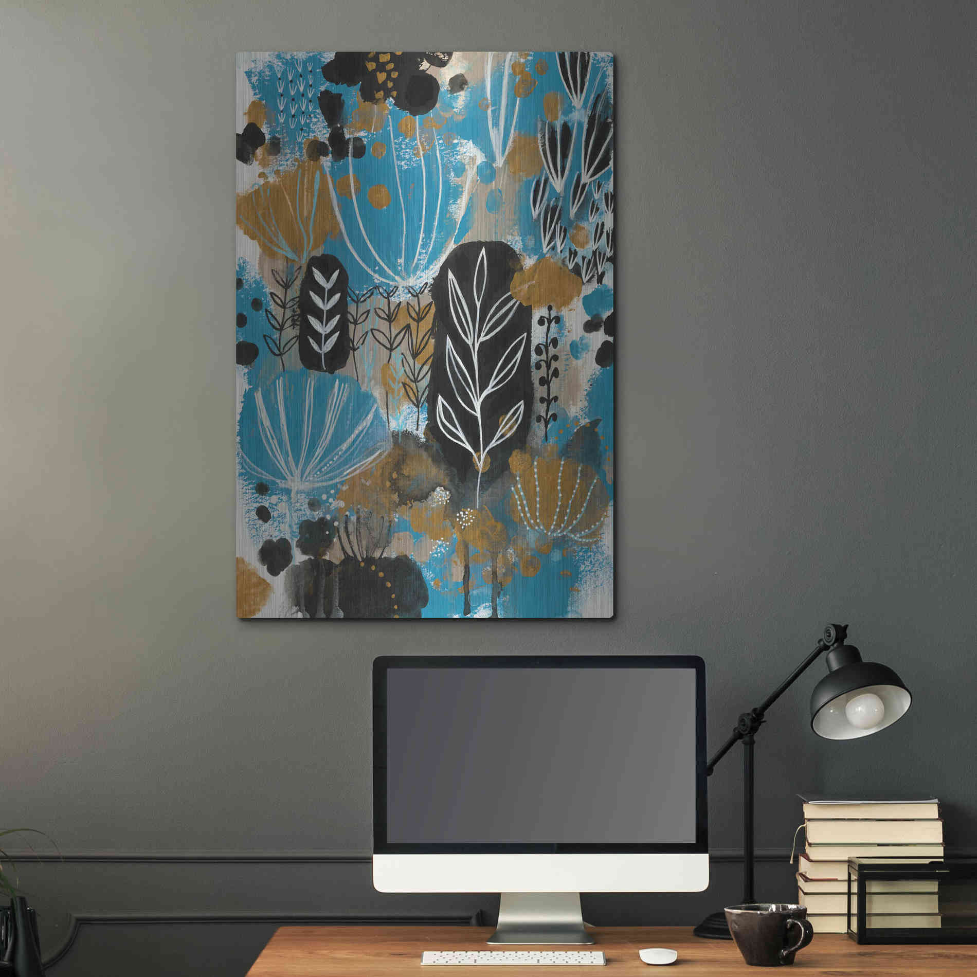 Luxe Metal Art 'January Poem by Corina Capri Metal Wall Art,24x36