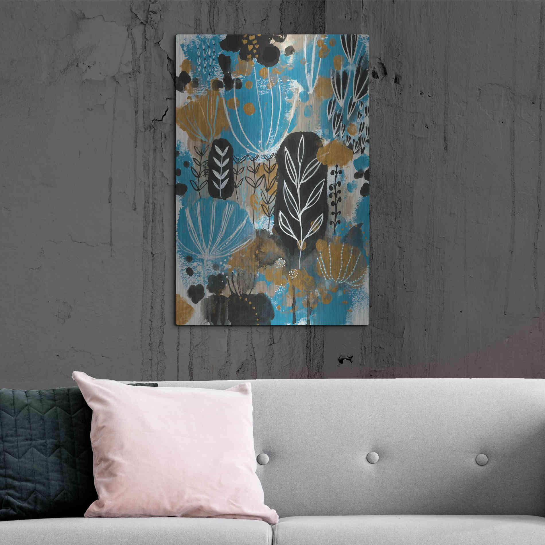 Luxe Metal Art 'January Poem by Corina Capri Metal Wall Art,24x36