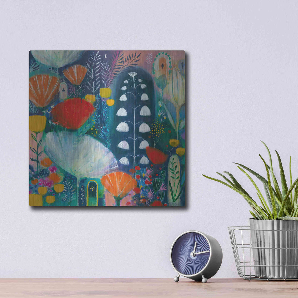 Luxe Metal Art 'Nuit Blanche by Corina Capri Metal Wall Art,12x12