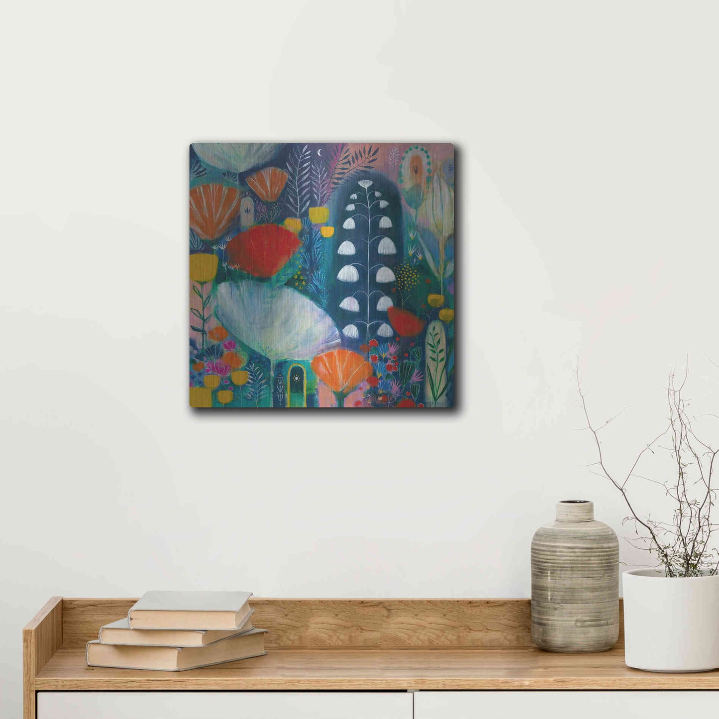 Luxe Metal Art 'Nuit Blanche by Corina Capri Metal Wall Art,12x12