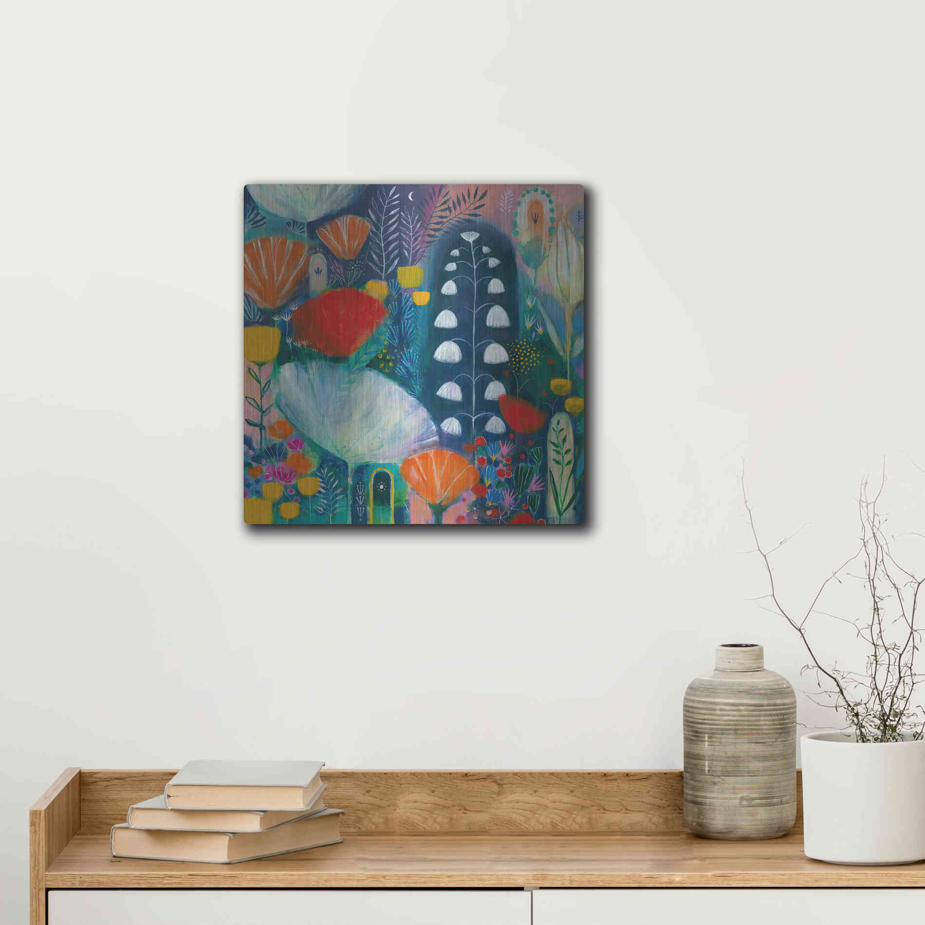 Luxe Metal Art 'Nuit Blanche by Corina Capri Metal Wall Art,12x12