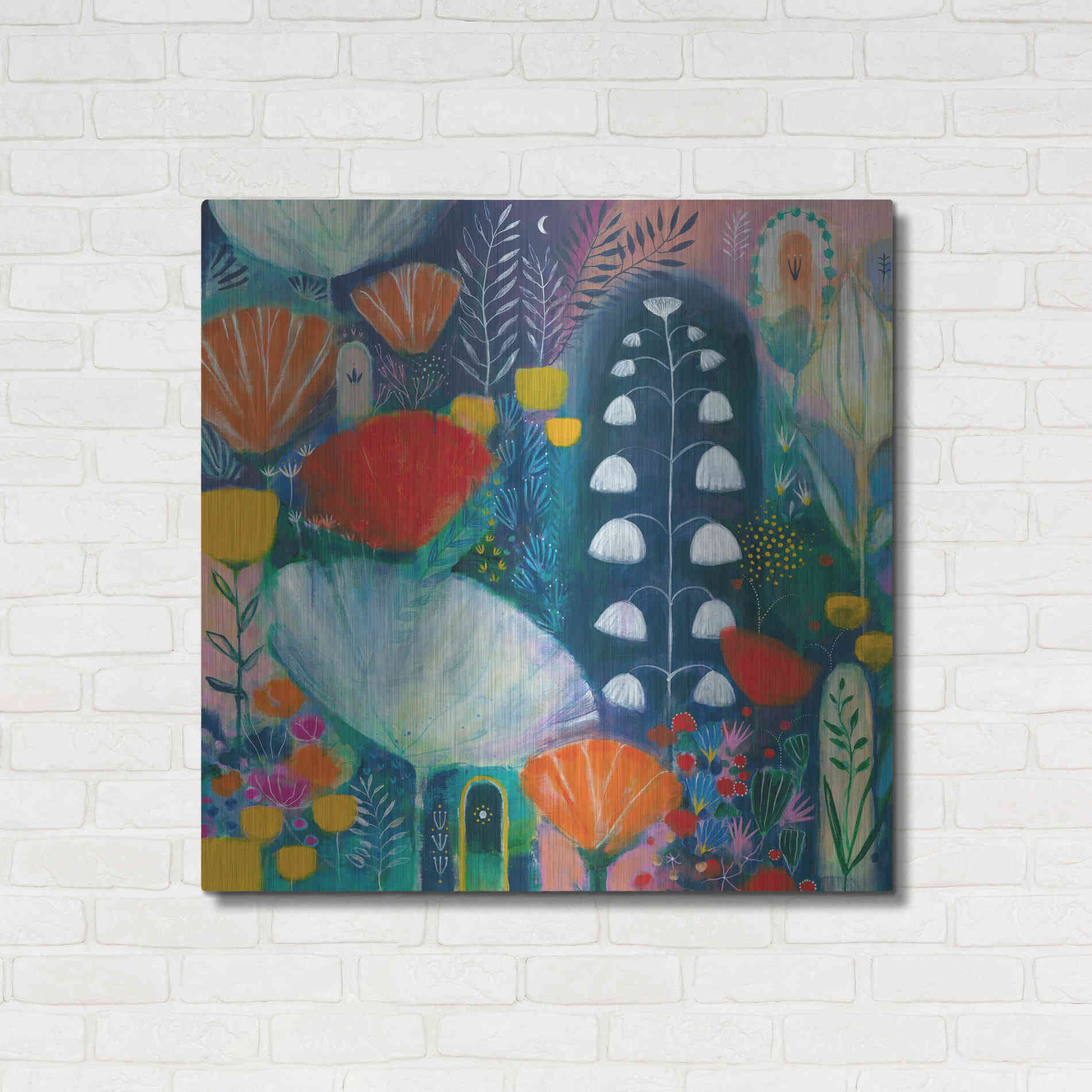 Luxe Metal Art 'Nuit Blanche by Corina Capri Metal Wall Art,36x36