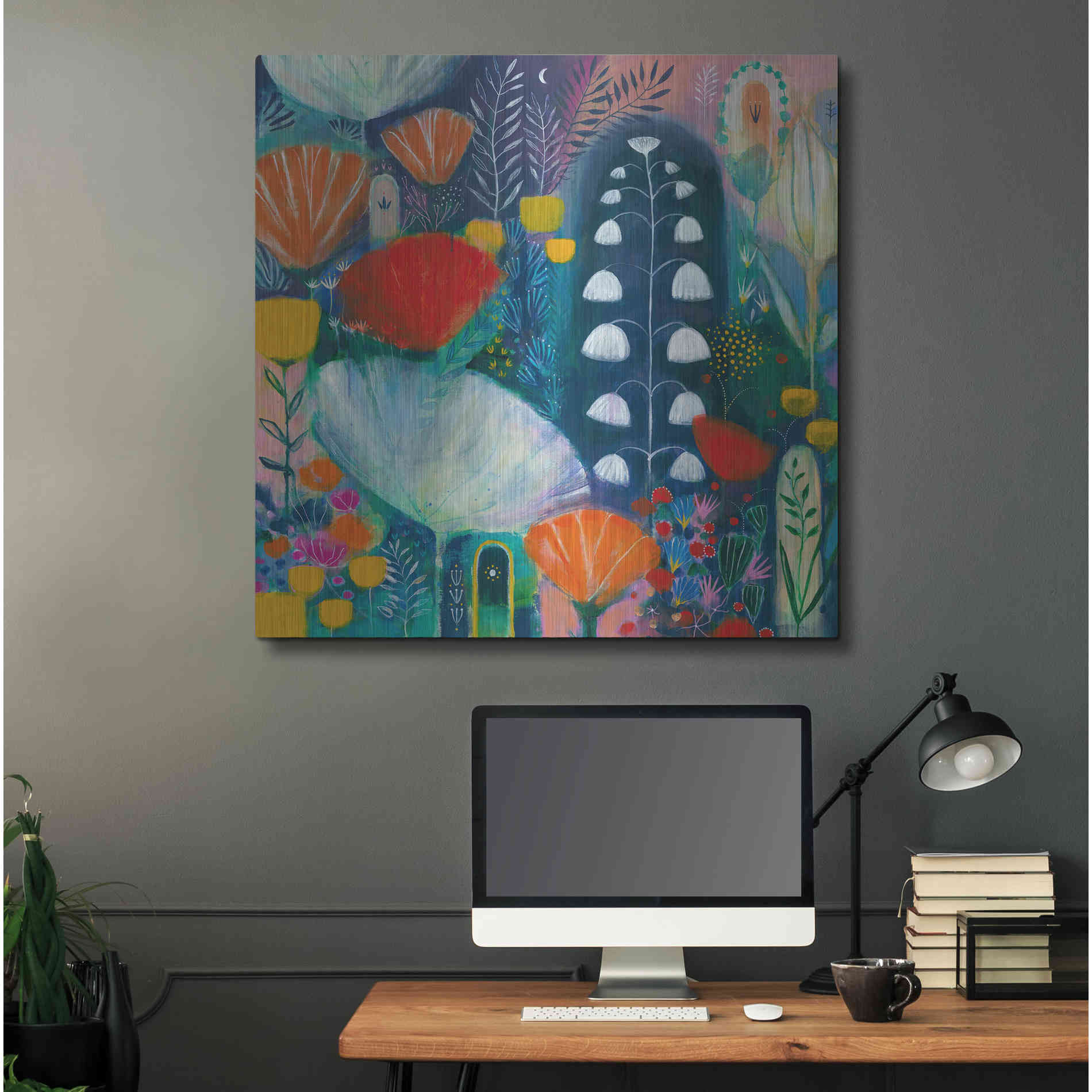 Luxe Metal Art 'Nuit Blanche by Corina Capri Metal Wall Art,36x36
