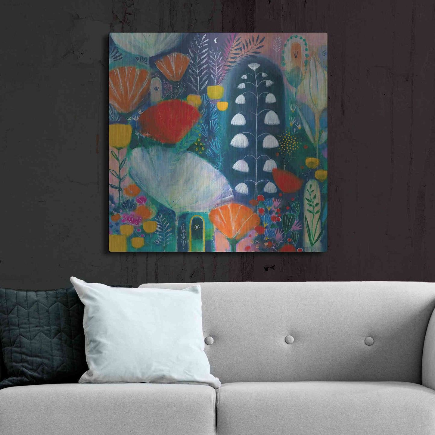 Luxe Metal Art 'Nuit Blanche by Corina Capri Metal Wall Art,36x36