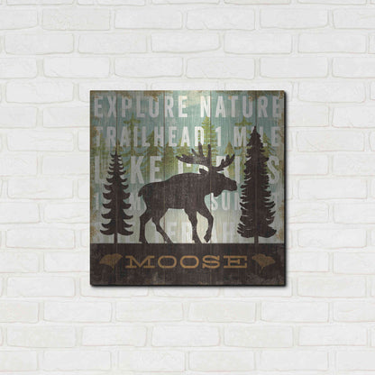 Luxe Metal Art 'Simple Living Moose' by Michael Mullan, Metal Wall Art,24x24