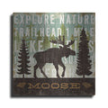 Luxe Metal Art 'Simple Living Moose' by Michael Mullan, Metal Wall Art