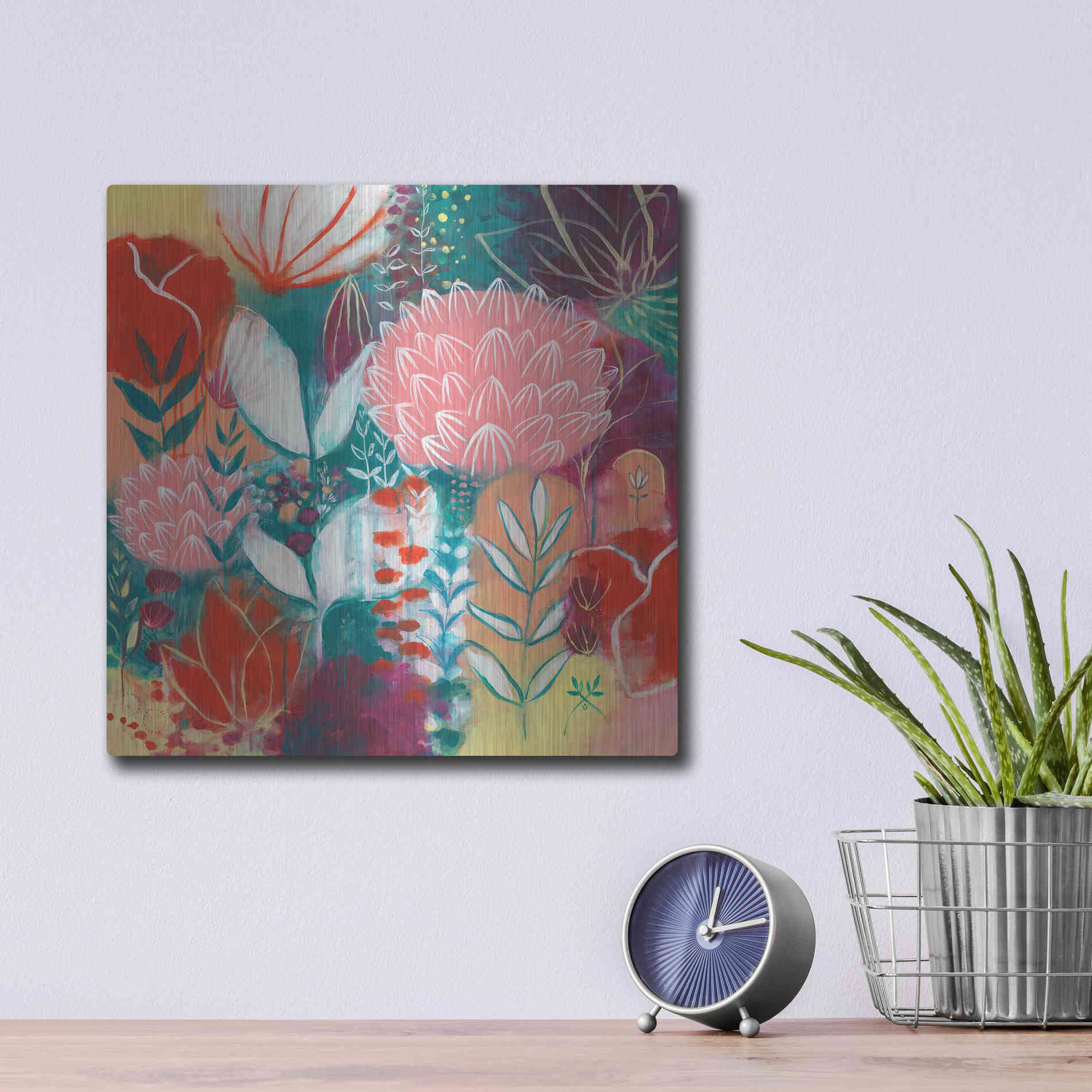 Luxe Metal Art 'Sensuality by Corina Capri Metal Wall Art,12x12