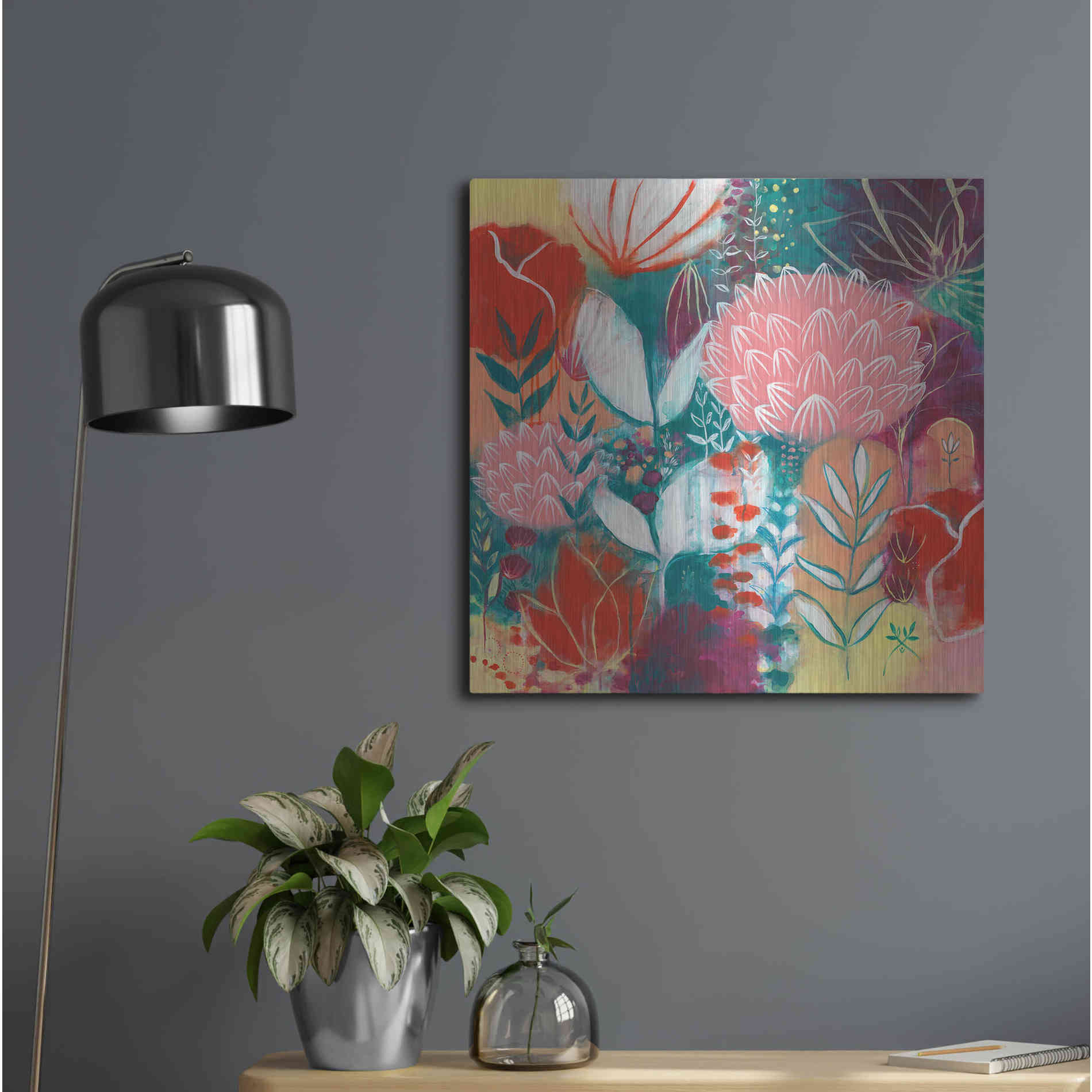 Luxe Metal Art 'Sensuality by Corina Capri Metal Wall Art,24x24