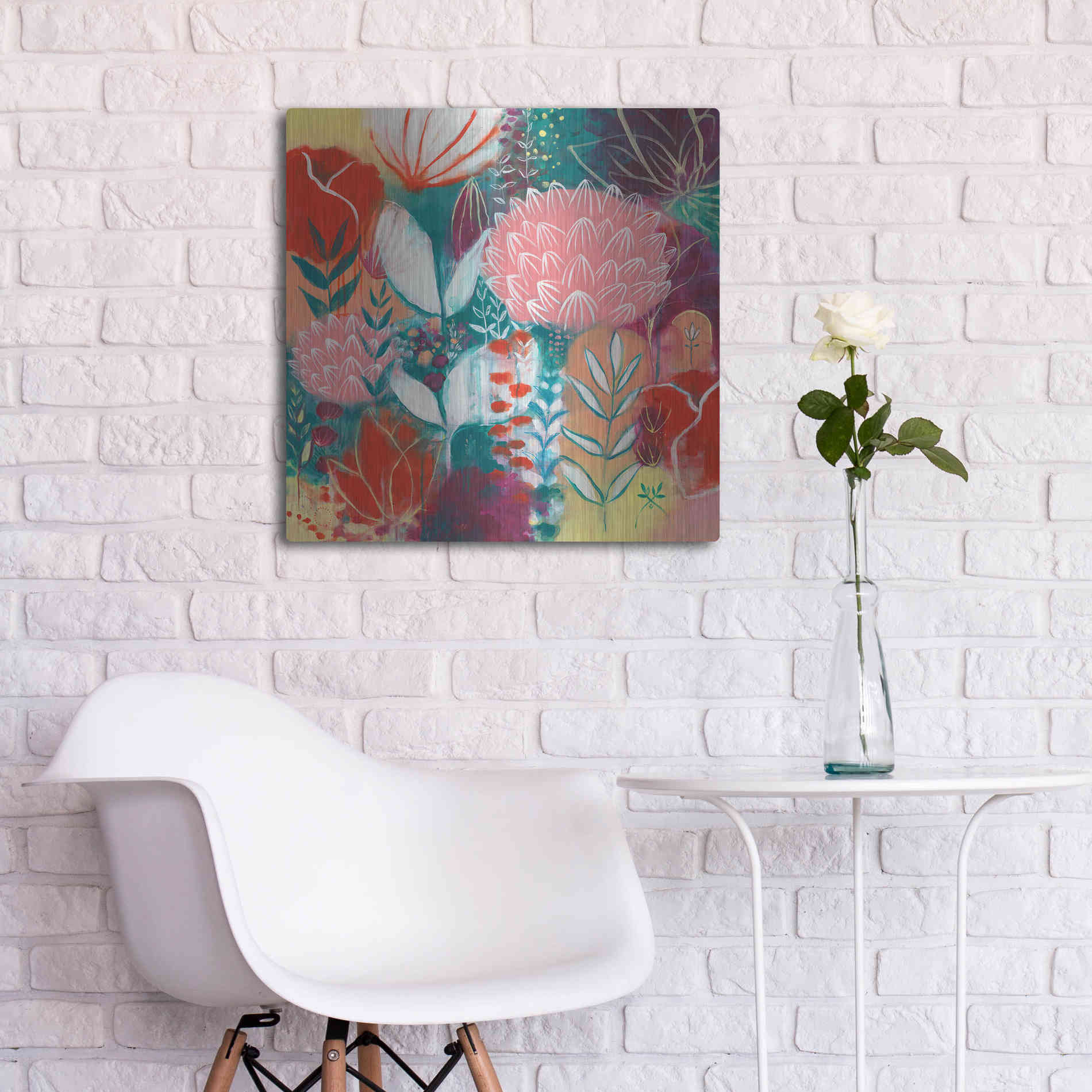 Luxe Metal Art 'Sensuality by Corina Capri Metal Wall Art,24x24