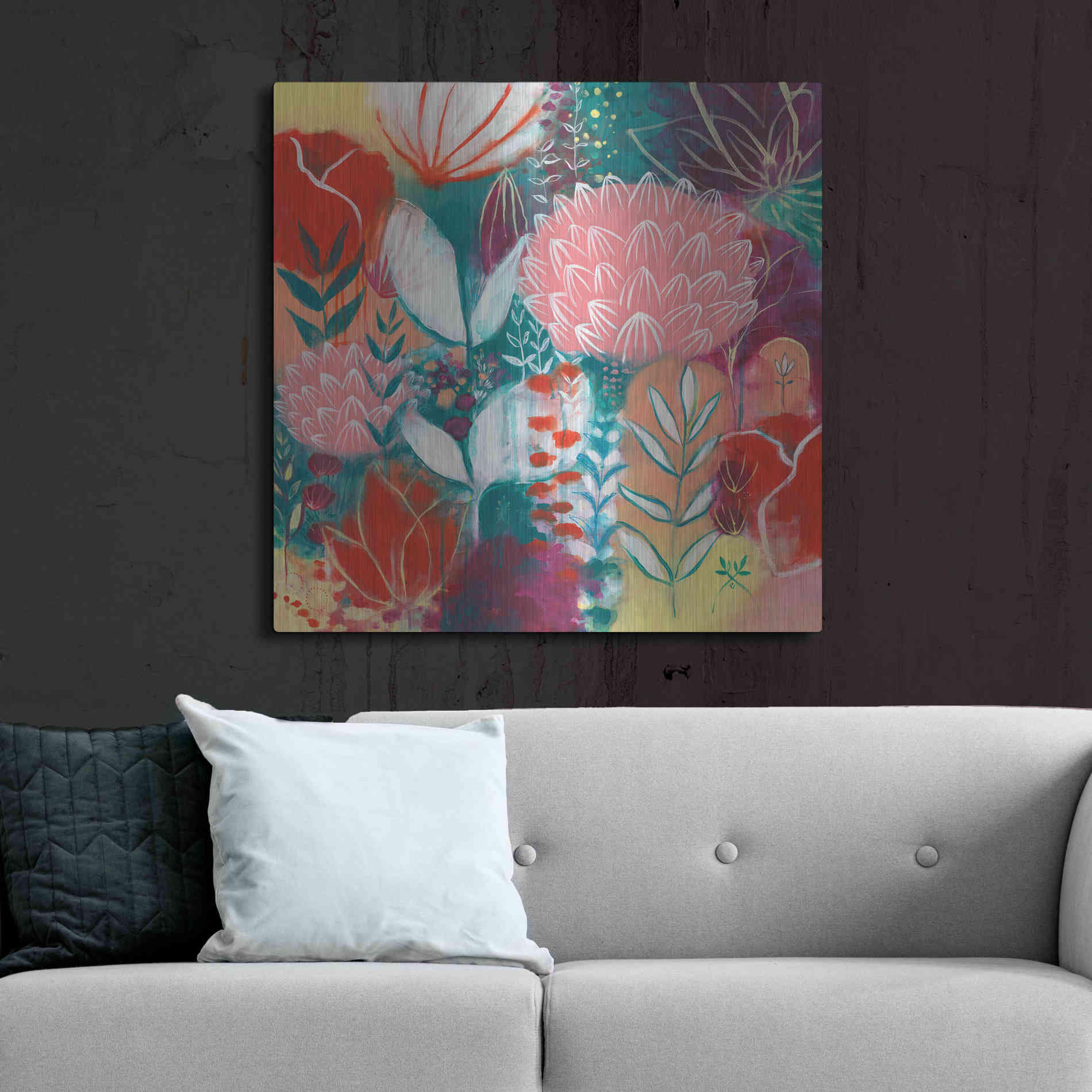 Luxe Metal Art 'Sensuality by Corina Capri Metal Wall Art,36x36