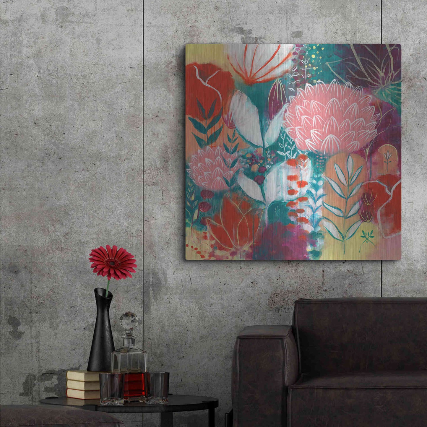 Luxe Metal Art 'Sensuality by Corina Capri Metal Wall Art,36x36