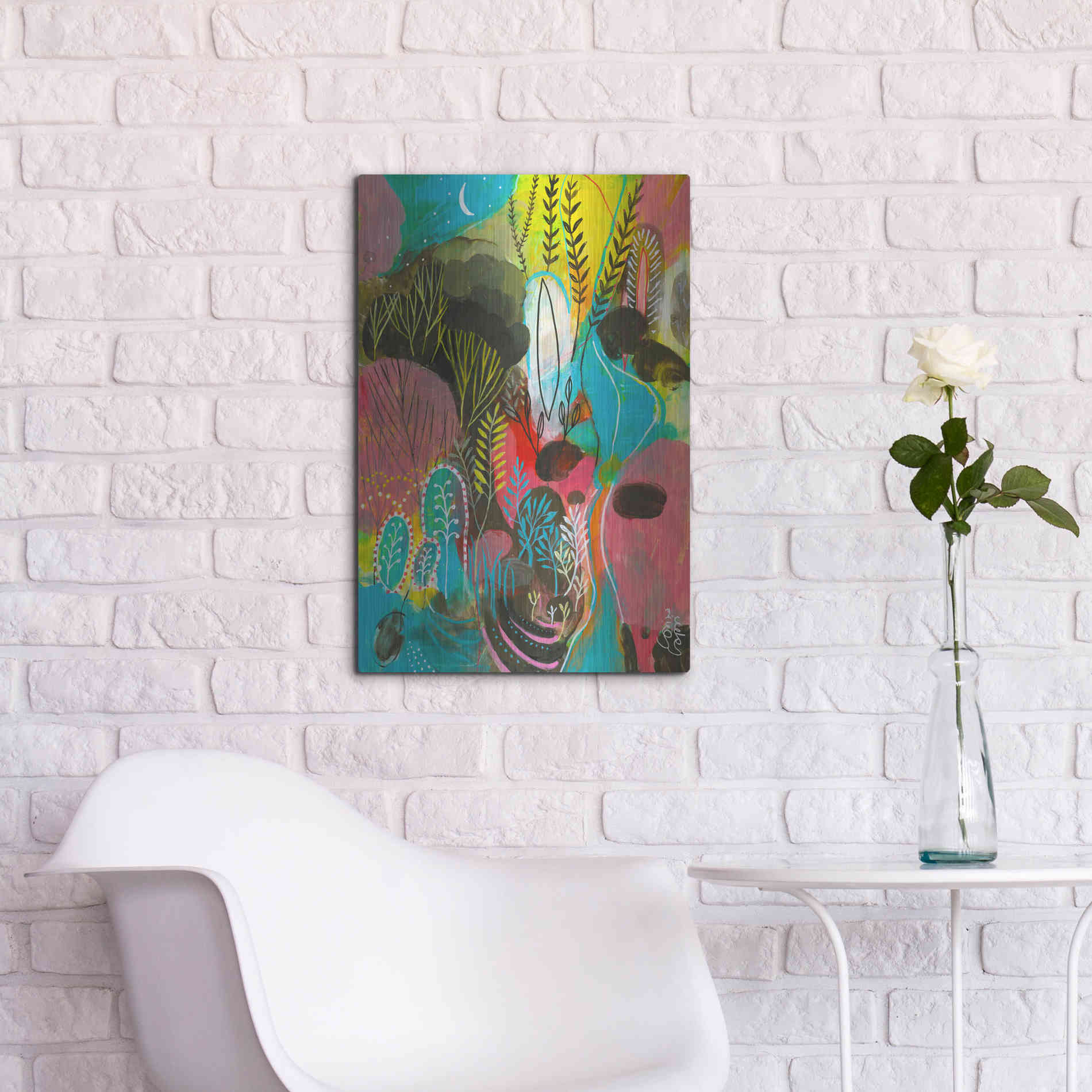 Luxe Metal Art 'Water Cycles by Corina Capri Metal Wall Art,16x24