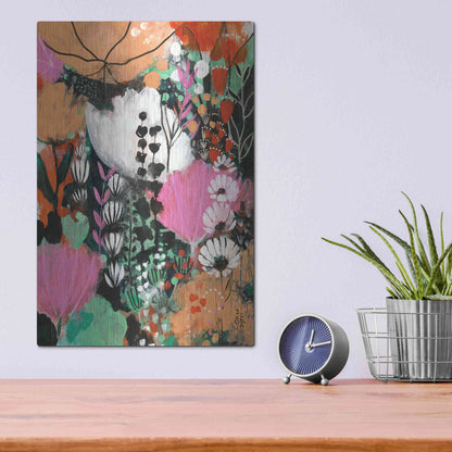 Luxe Metal Art 'Strawberry Moon by Corina Capri Metal Wall Art,12x16