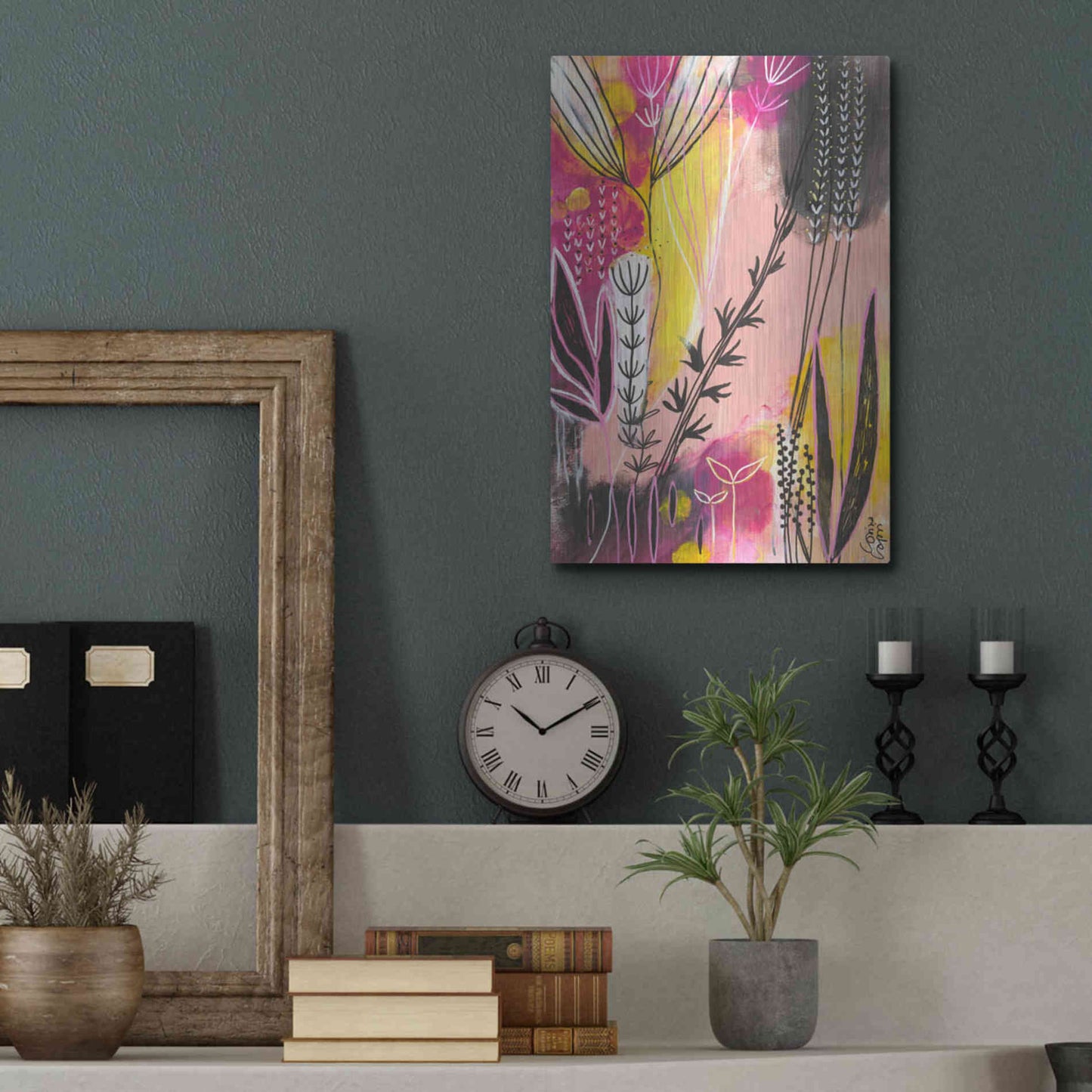 Luxe Metal Art 'Spring in Pink by Corina Capri Metal Wall Art,12x16