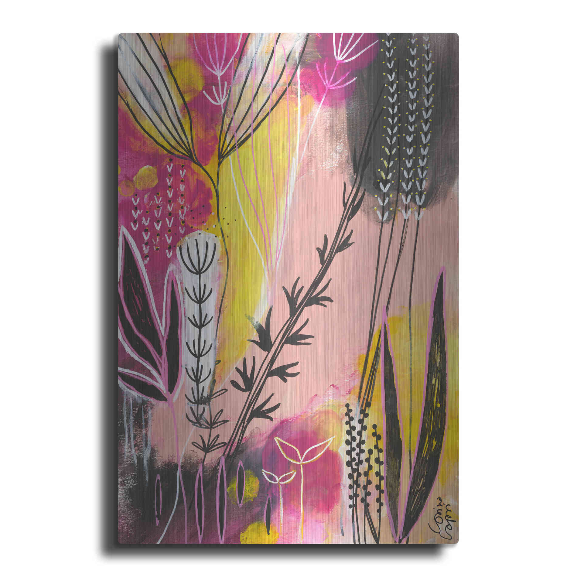 Luxe Metal Art 'Spring in Pink by Corina Capri Metal Wall Art