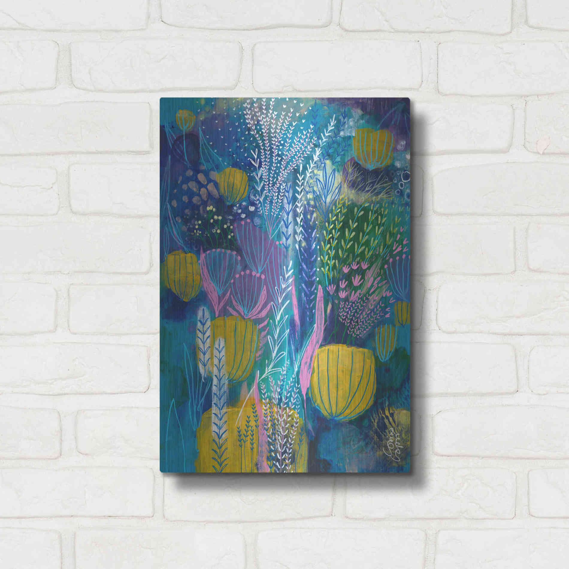 Luxe Metal Art 'Sea Life by Corina Capri Metal Wall Art,12x16